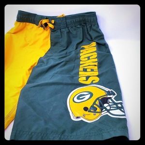Green Bay Packers Boys Swim Shorts Size 14/16
